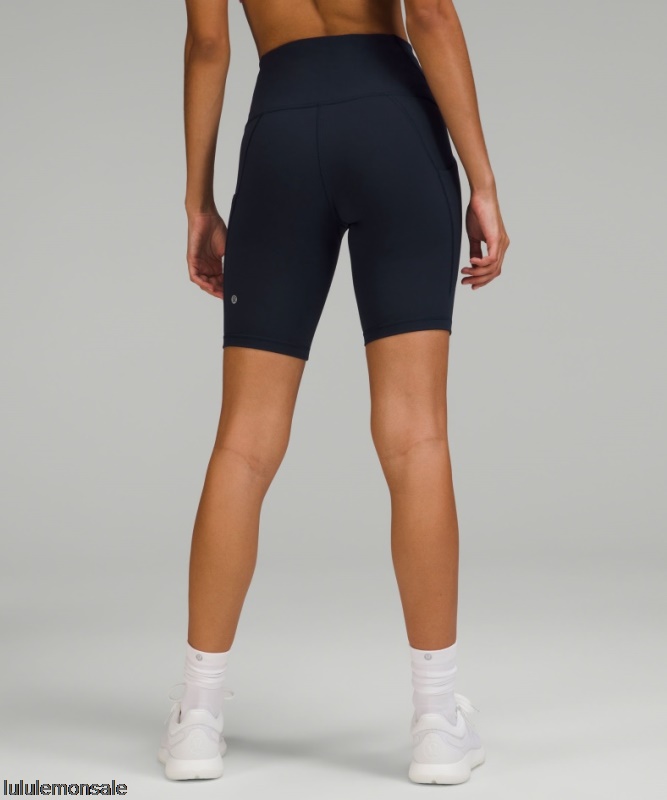 Lululemon Damen DELULU332 | True Navy Wunderzug Hoch Sitzend Kurz Mit Taschen 8